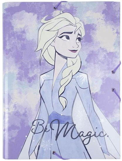 CurePink A4 složka na sešity Frozen|Ledové království: Be Magic (24 x 34 x 4 cm)