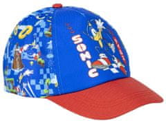 CurePink Dětská baseballová kšiltovka Sonic The Hedgehog|Ježek Sonic: Retro hra (obvod 55 cm)