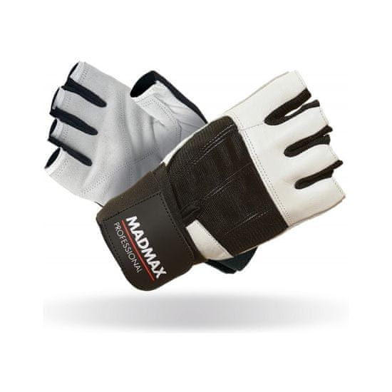 MadMax Fitness rukavice PROFESSIONAL MFG269 White/Black Velikost: M