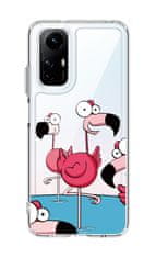 TopQ Kryt Image Xiaomi Redmi Note 12S Image pevný Cartoon Flamingos 121624