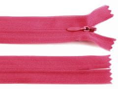 Kraftika 1ks růžová tmavá spirálový zip skrytý šíře 3 mm délka 50 cm