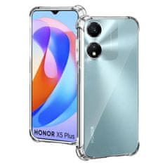 Techsuit Silikonové pouzdro se zesílenými hranami pro Honor X5 Plus - Transparentní KP31030