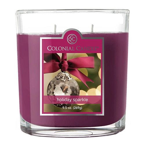 Colonial Candle Svíčka dekorativní váza , Vánoční jiskra, 269 g