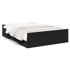 shumee Rám postele se zásuvkami černý 140 x 190 cm kompozitní dřevo