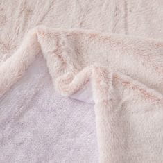 Inny Přehoz na postel Rabbit 150x200 pudrově růžový chlupatý
