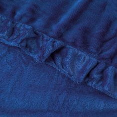 Inny Přehoz na postel Ruffly 150x200 tmavě modrý s volánky