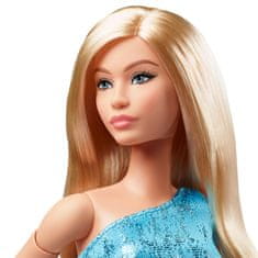 Mattel Barbie Looks Blondýnka v modrých šatech HRM15