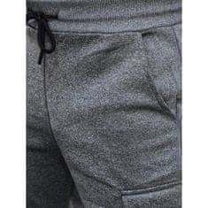 Dstreet Pánské bojové teplákové kalhoty ITA světle šedé ux4374 S