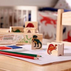 Melissa & Doug Dřevěná razítka v krabičce - Dino