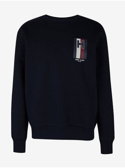 Tommy Hilfiger Tmavě modrá pánská mikina Tommy Hilfiger Emblem Crewneck