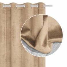 Inny Záclona připravená na očka VELVET SOFT 140x250 velur beige