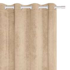 Inny Záclona připravená na očka VELVET SOFT 140x250 velur beige