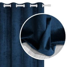 Inny Záclona připravená na očka VELVET SOFT 140x250 velur navy blue