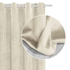 Inny Záclona připravená na očka VELVET SOFT 140x250 velur cream