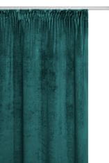 Inny Záclona připravený na pásce VELVET SOFT 140x270 velvet dark turquoise