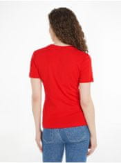 Tommy Hilfiger Červené dámské tričko Tommy Hilfiger Slim Cody XS
