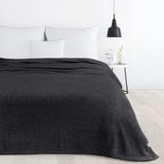 Eurofirany Přehoz na postel LORI 70x160 Design91 černý měkký a nadýchaný