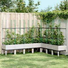 shumee Zahradní truhlík s treláží bílý 200 x 160 x 142.5 cm PP