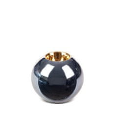 Eurofirany Dekorativní svícen AMORA1 9x8 Eurofirany navy blue gold spherical shiny surface