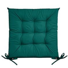Eurofirany Voděodolný polštář na židli GARDEN 40x40x5 zahradní prošívaný tmavě zelený