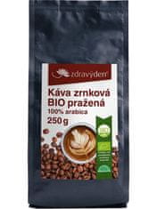 Zdravý den Káva zrnková BIO pražená 250g