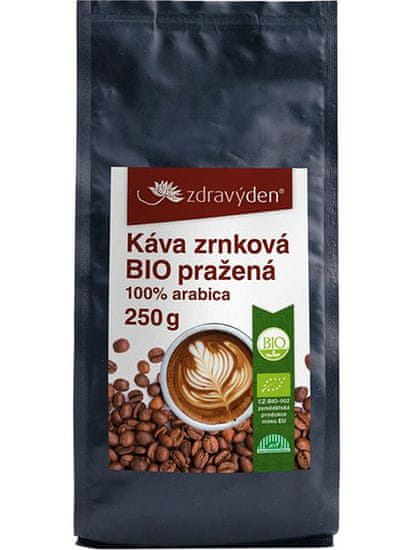 Zdravý den Káva zrnková BIO pražená 250g