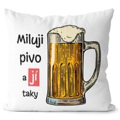 IMPAR SUBLIMACE Polštářky Miluji víno / pivo