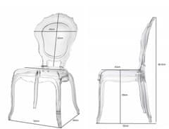 Intesi Židle Queen transparentní