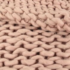 Intesi pletená deka hrubá Chunky růžová