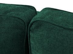 Intesi rozkládací Rohová sedací souprava Fano Bottle Green Structured Fabric Pravá barva nohou zlatá
