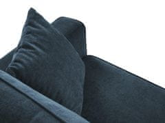Intesi rozkládací Rohová pohovka Fano Tmavě modrá strukturovaná látka Barva levé nohy černá