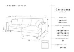 Intesi Rohová pohovka rozkládací Cartadera Beige Boucle pravá strana