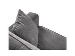 Intesi Rohová pohovka rozkládací Dunas Grey Structured Fabric Levá noha v černé barvě