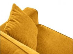 Intesi Rohová sedací souprava rozkládací Dunas žlutá strukturovaná látka Barva levé nohy zlatá