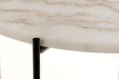 Intesi Nízký konferenční stolek Avila z bílého mramoru