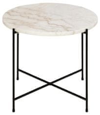 Intesi Nízký konferenční stolek Avila z bílého mramoru