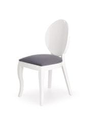 Intesi Židle Verdi bílý/šedý polštář