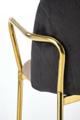 Intesi Židle Rebbeca béžová/černá/zlatá