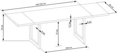 Intesi Přídavné stolové desky pro stůl Radus 40x85 z masivního dřeva - dub