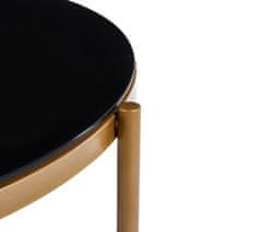 Intesi Konferenční stolek Bonnie černý/zlatý rám