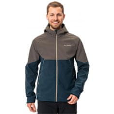 Vaude Bunda Qimsa Softshell - pánská, s kapucí, kokosová-mořská tmavě modrá - Velikost S