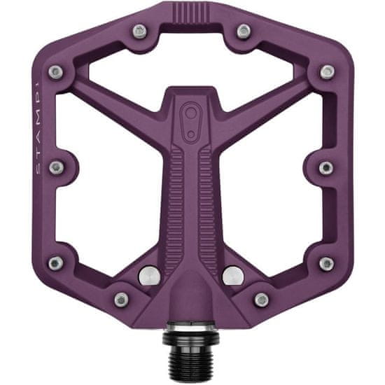 Crankbrothers Pedály Stamp 1 Gen2 Small - kompozitní platforma 100x100 mm, pro 35-43,5 EU, švestková fialová