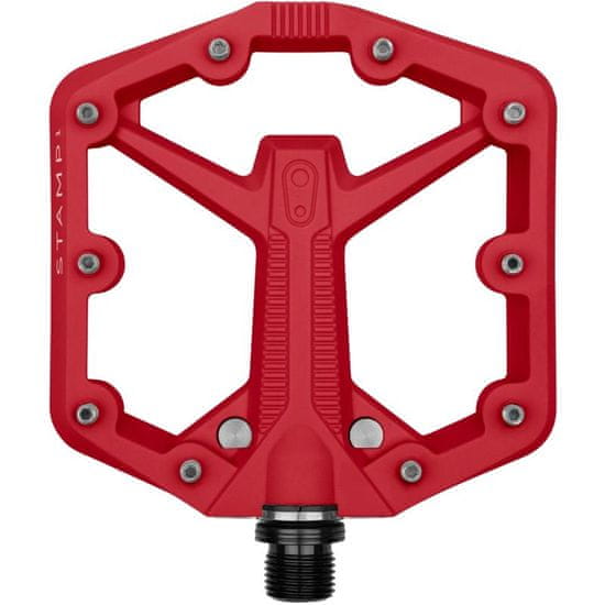 Crankbrothers Pedály Stamp 1 Gen2 Small - kompozitní platforma 100x100 mm, pro 35-43,5 EU, červená