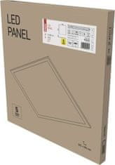 Emos LED panel 60×60, čtvercový vestavný bílý, 40W neutr. b. UGR, Emergency