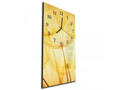 Glasdekor Nástěnné hodiny odkvetlá pampeliška 30x60cm - Materiál: plexi