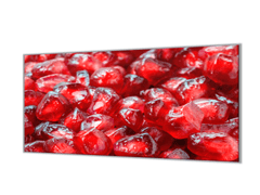 Glasdekor Ochranná deska červené granátové kameny - Ochranná deska: 60x90cm, Lepení na zeď: Bez lepení na zeď