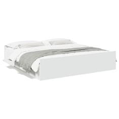 shumee Rám postele se zásuvkami bílý 200 x 200 cm kompozitní dřevo