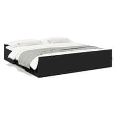 shumee Rám postele se zásuvkami černý 180 x 200 cm kompozitní dřevo