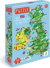 Dodo Toys Puzzle Mapa Velké Británie a Severního Irska 100 dílků