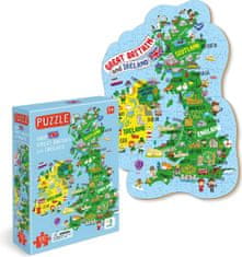 Dodo Toys Puzzle Mapa Velké Británie a Severního Irska 100 dílků